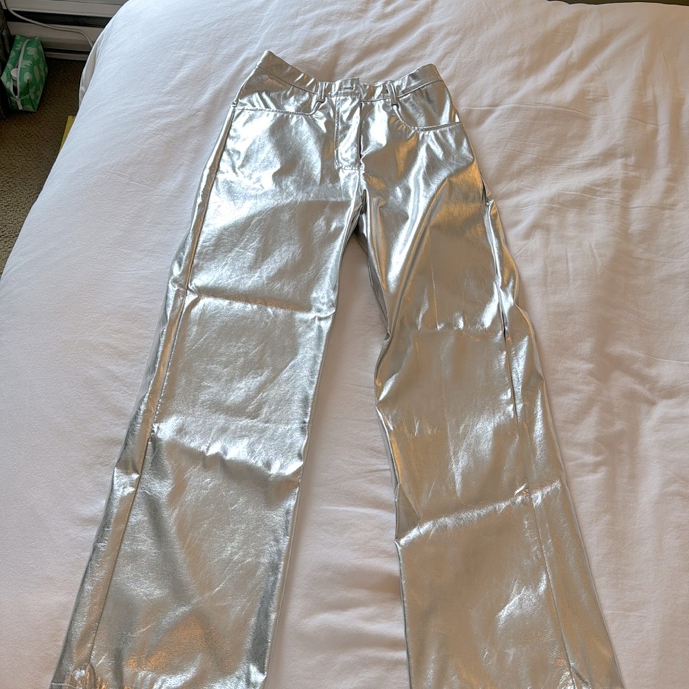 metallic pants